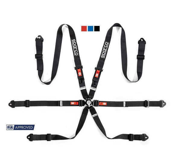 SPARCO BELT COMP H-2 PD 6PT 2"" BLK