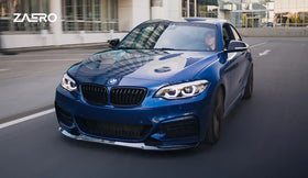 Zaero Design BMW 2 Series, M235i & M240i F22 F23 EVO-1 Gloss Black Front Splitter | ZA-F22-FS - 0