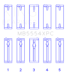 King Toyota 3SGTE 16V 2.0L pMaxKote Performance Main Bearing Set - Size STD - 0