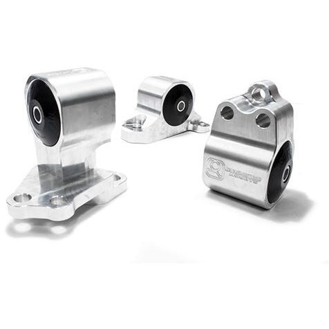 Innovative 92-95 Civic B/D Series Silver Aluminum Mounts 85A Bushings (Auto to Manual Hydro 3 Bolt)