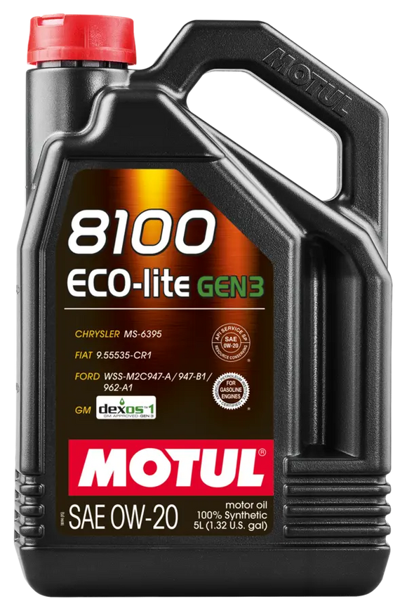 MOTUL 8100 ECO-LITE GEN3 0W-20 (5 LITER)
