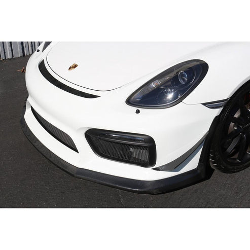 CARBON FIBER Front Bumper Canards Porsche 981 Cayman GT4 2015-16