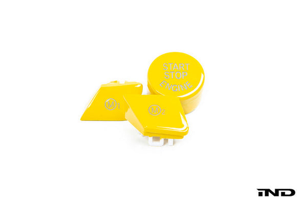 IND F8X M2C / M3 / M4 Yellow M1 / M2 Steering Wheel Button Set