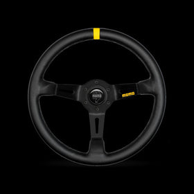 Momo MOD08 Steering Wheel 350 mm -  Black Leather/Black Spokes/1 Stripe