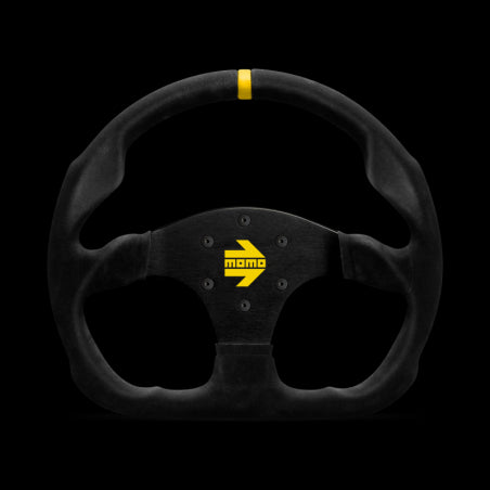 Momo MOD30 Steering Wheel 320 mm -  Black Suede/Black Spokes/1 Stripe