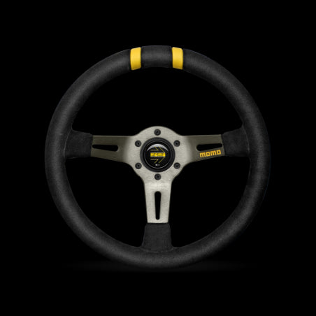 Momo MODN38 Steering Wheel 380 mm -  Black Suede/Black Spokes