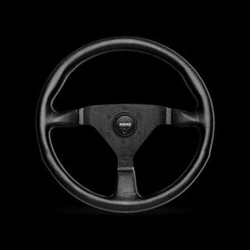 Momo Montecarlo Steering Wheel 320 mm - Black Leather/Black Stitch/Black Spokes