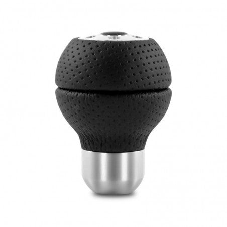 Momo Race Shift Knob - Black Airleather, Aluminum Insert