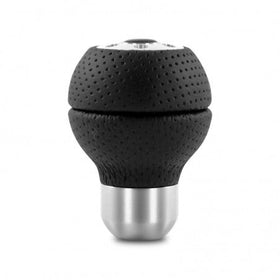 Momo Race Shift Knob - Black Airleather, Aluminum Insert