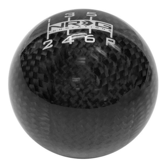NRG Ball Style Shift Knob w/Honda Thread Pitch - Carbon Fiber (6 Speed)