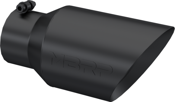 MBRP Universal Tip 6 O.D. Dual Wall Angled 4 inlet 12 length - Black Finish
