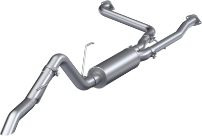 MBRP 22-23 Nissan Frontier 3.8L 3in Tip 3in Cat Back Turndown Exit Street Profile - Aluminized Steel