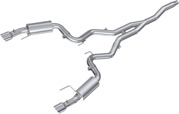 MBRP 15-18 Ford Mustang EcoBoost 2.3L Alum 3in Cat Back Dual Split Rear Exit (Street Version)