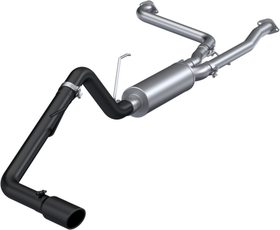 MBRP 22-23 Nissan Frontier 3.8L 3in Tip 3in Cat Back Single Side Exit  Street Profile - Black Coated