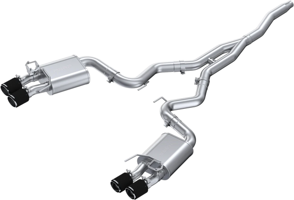 MBRP 18-22 Ford Mustang 2.3L Ecoboost 3in Cat-Back Exhaust w/ Quad Carbon Fiber SS Tips - T304