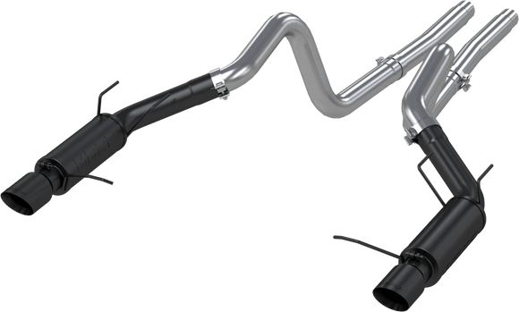 MBRP 11-14 Ford Mustang GT 5.0L 3in Cat Back Dual Split Rear Race Version 4in Tips - Black