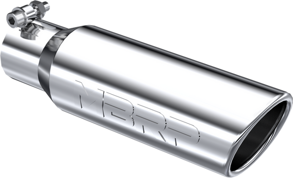 MBRP Universal Tip 3in O.D. Angled Rolled End 2 inlet 10 length