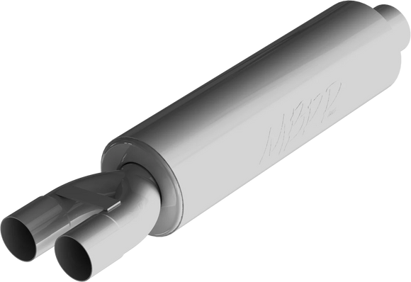 MBRP Universal 3in ID Inlet 2.5in ID Outlet 30.5in Chambered Aluminum Muffler