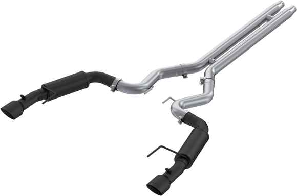 MBRP 2024 Ford Mustang GT S650, 5.0 3in Cat-Back Dual Split Black-Coated Aluminized Steel
