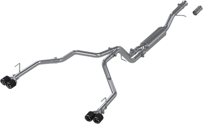 MBRP 2021+ Chevy Tahoe / GMC Yukon T304 SS 3in Cat-Back Dual Split Exhaust w/ Quad Carbon Fiber Tips