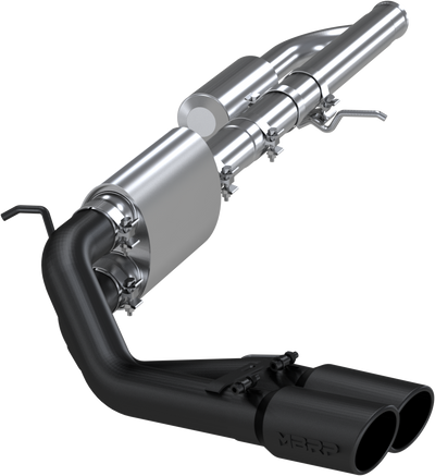 MBRP 09+ Chevrolet Silverado 1500 3in Cat Back Pre-Axle Dual Outlet w/ 4in Tip - Black