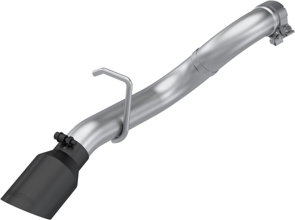 MBRP 18-24 Jeep Wrangler 3.6L T409 Stainless Steel 2.5in Axle-Back Turn Down Exit - Black Tip