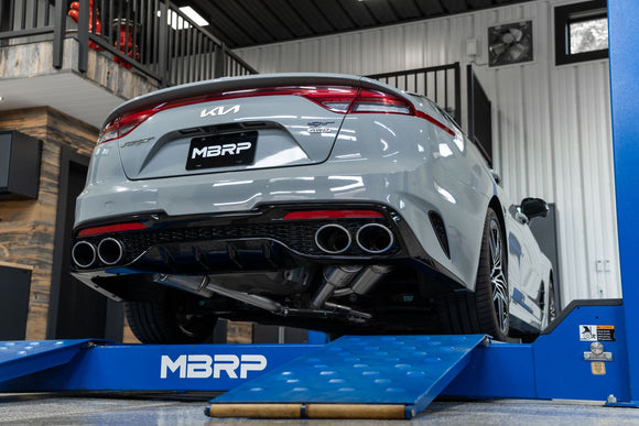 2022 KIA STINGER 2.5 INCH CAT-BACK EXHAUST QUAD REAR EXIT, ACTIVE PROFILE