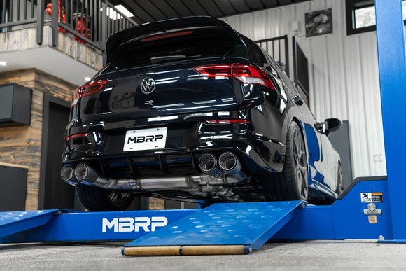 2022 VOLKSWAGEN GOLF R MK8 3-INCH/2.5-INCH CAT-BACK EXHAUST QUAD REAR EXIT, STREET PROFILE