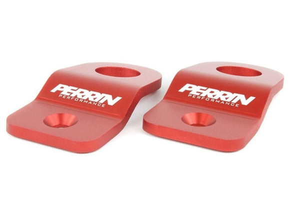 Perrin 08-14 Subaru WRX Red Upper Radiator Bracket Set