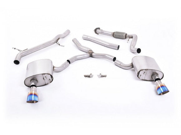 MILLTEK CAT-BACK AUDI A4 2016 2020 NON RESONATED (LOUDER) WITH DUAL GT-100 BURNT