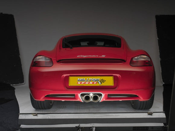 MILLTEK CAT-BACK PORSCHE BOXSTER 2004 2009 CERAKOTE BLACK TIPS. EXC. REAR CATALY