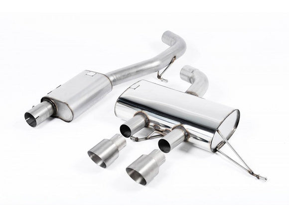 MILLTEK CAT-BACK VOLKSWAGEN GOLF 2009 2013 3-INCH RACE SYSTEM. RESONATED (QUIETE