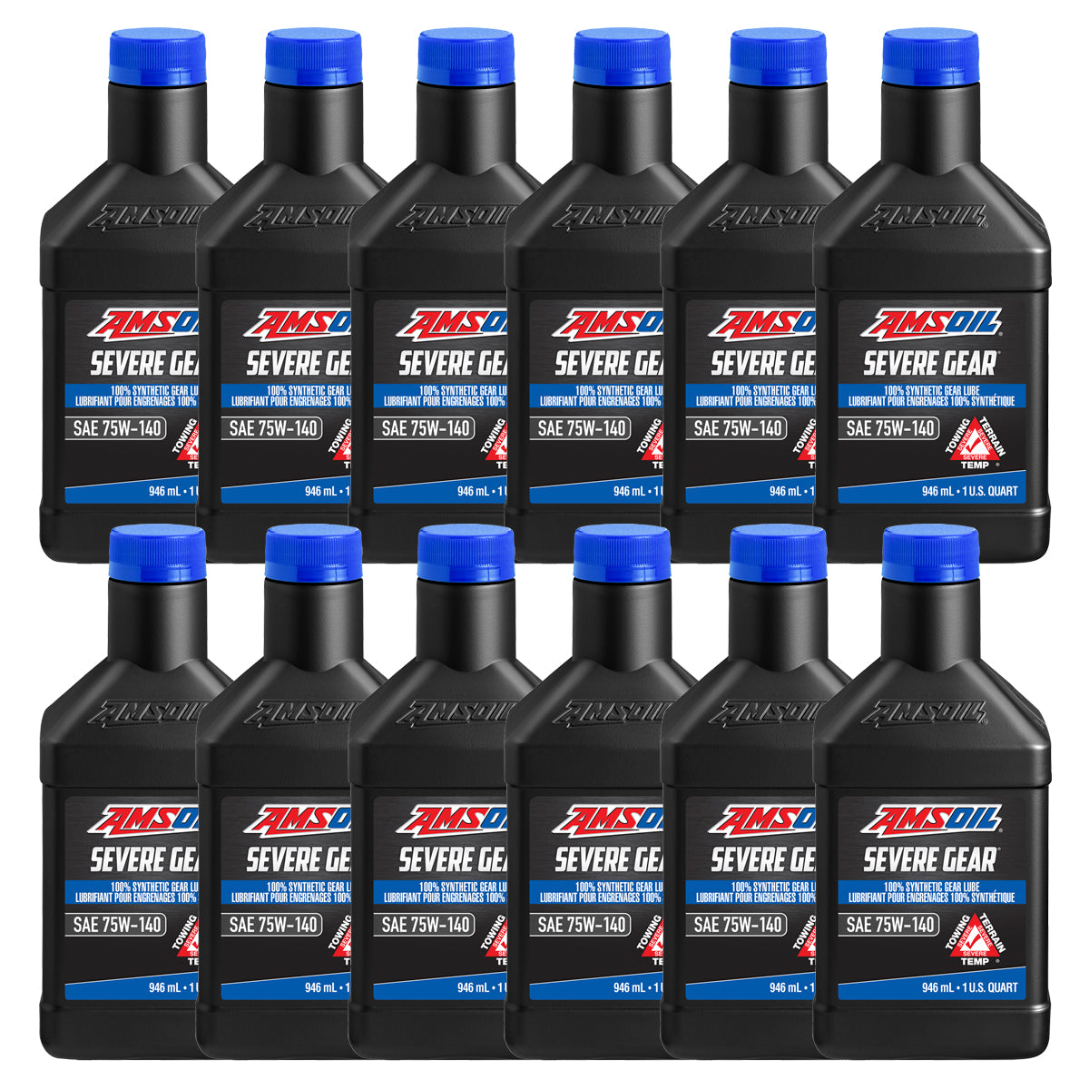 AMSOIL SEVERE GEAR 75W-140 100% Synthetic Gear Lube Case of 12