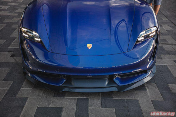 VR Aero Carbon Fiber Front Lip Spoiler Porsche Taycan Turbo | Turbo S