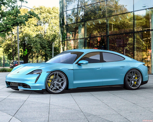 VR Forged D04 Wheel Package Porsche Taycan | Audi e-Tron GT 21x9.5 21x11.5 Gunmetal