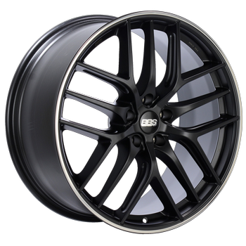 BBS CC-R 19x9.5 5x120 ET40 Satin Black Polished Rim Protector Wheel -82mm PFS/Clip Required
