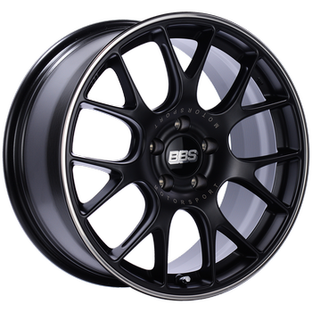 BBS CH-R 20x9 5x112 ET25 CB66.5 Satin Black Polished Rim Protector Wheel