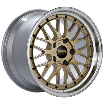 BBS LM 18x11 5x130 ET56 CB 71.6 Gold Center / Diamond Cut Lip Wheel