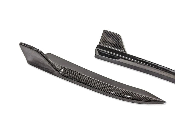 2019-2022 BMW 3 Series (G20) Type II Carbon Fiber Rear Splitters (Pair)