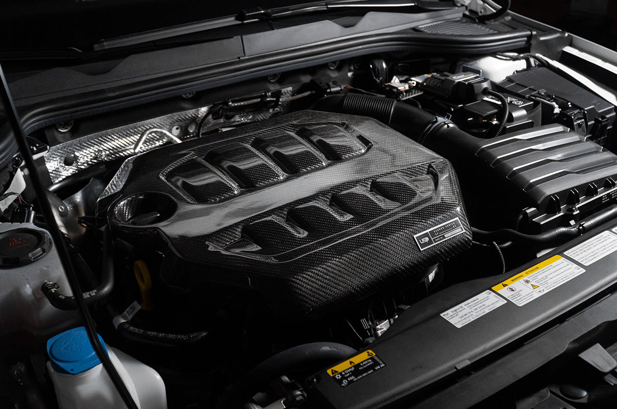 USP MOTORSPORTS CARBON FIBER ENGINE COVER FOR VW MK8 GTI & GOLF R (EVO) - 0