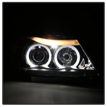 ( Spyder Signature ) BMW E90 3-Series 06-08 4DR Projector Headlights - LED Halo