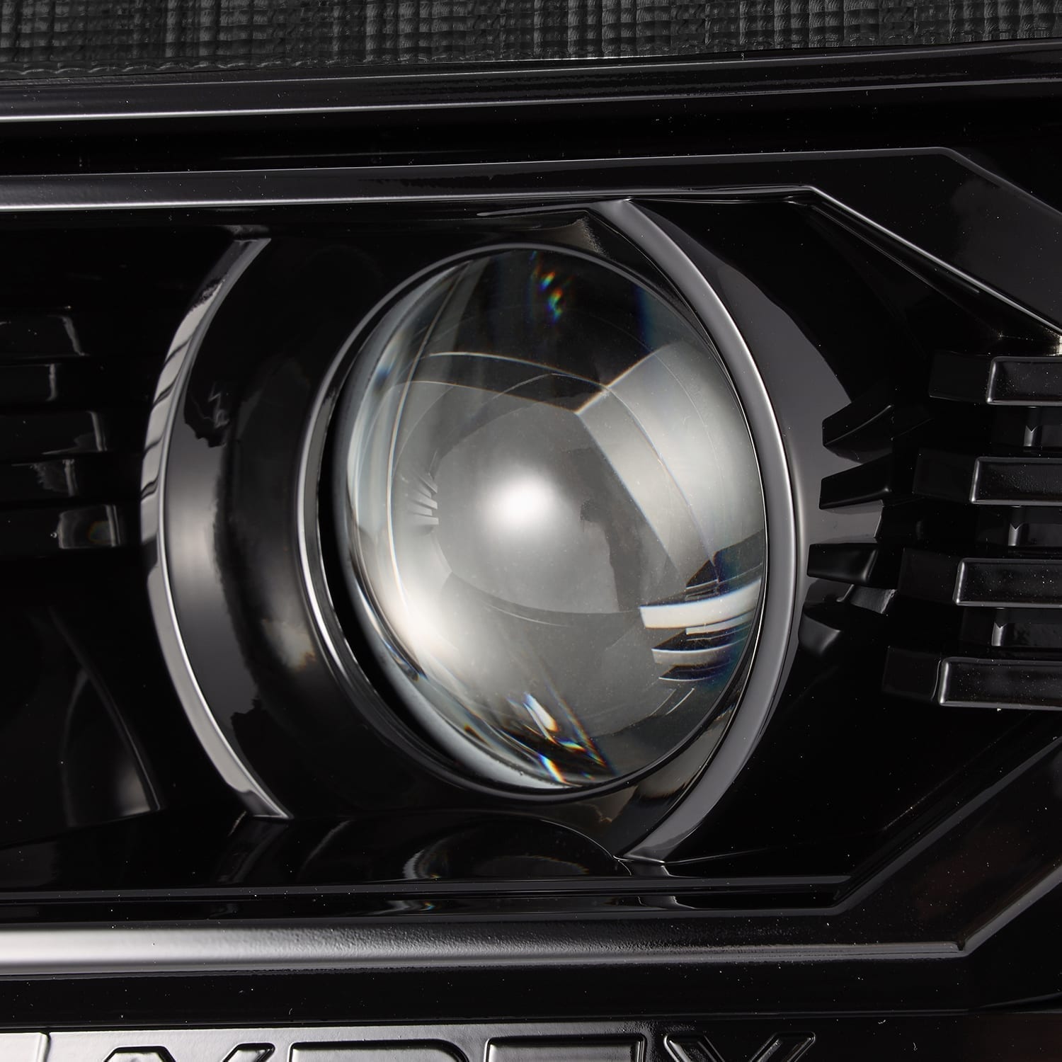 AlphaRex 12-15 Toyota Tacoma LUXX LED Projector Headlights Plank Style Alpha Black w/DRL - 0
