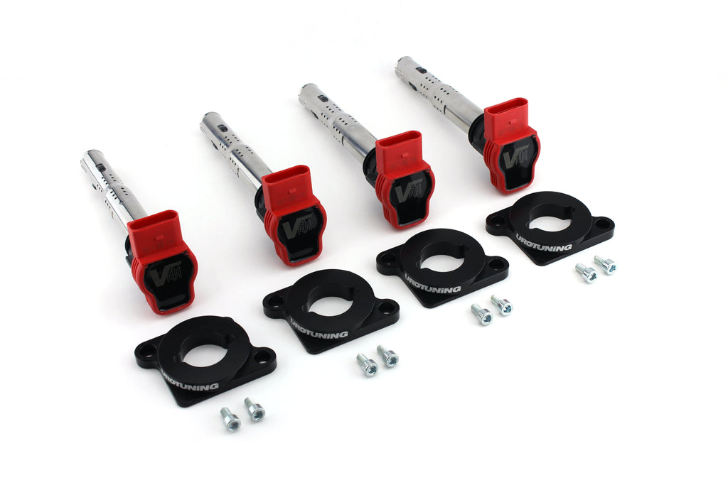 Coilpack Adapter Kit With Red Velt Sport Coilpacks | 1.8T - 0