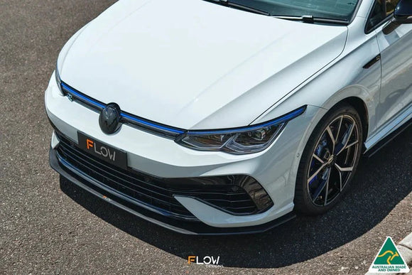 Flow Designs MK8 Golf R Chassis Mounted Front Lip Splitter