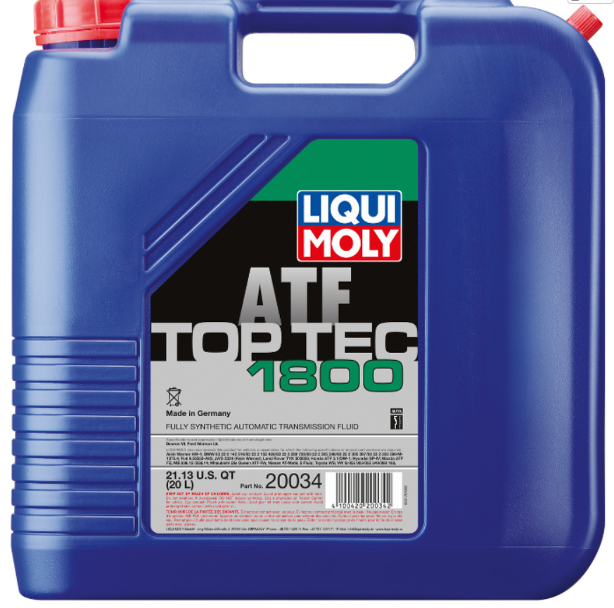 LiquiMoly 1800 TopTec ATF (D6) - 20 Liters LM20034 | Park Auto