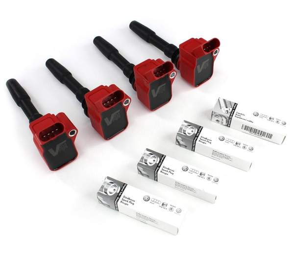 Velt Sport RS3 Red Ignition Coilpacks & Spark Plugs | Gen3 1.8T | 2.0T - 0