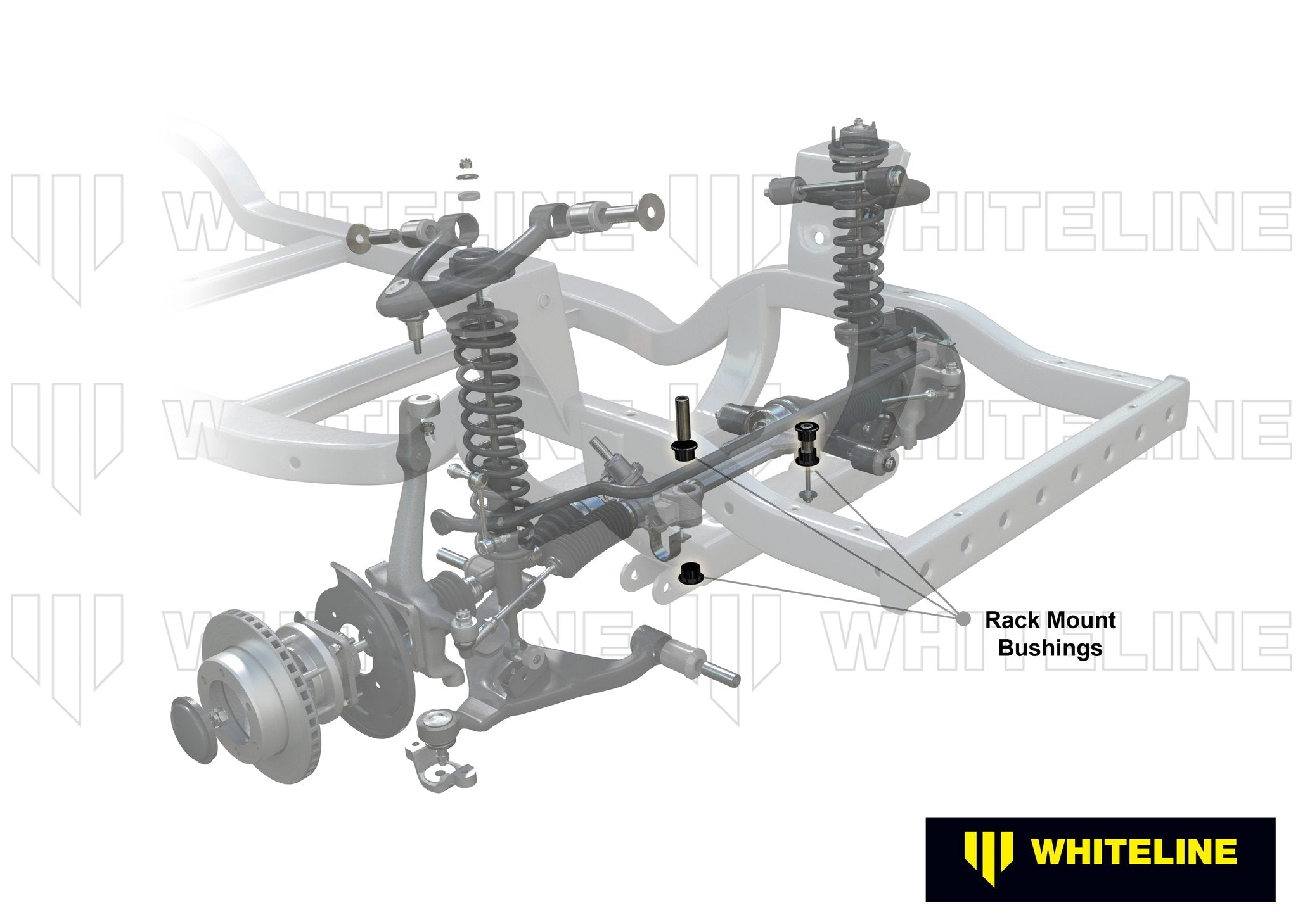 Whiteline Plus 80-92 Volkswagen Vanagon T3 Front Steering-Rack & Pinion Mount Bushing - 0