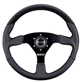 SPARCO STEERING WHEEL L505 LAP 5 BLK/BLK/BLK