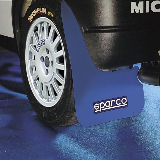 SPARCO MUD FLAP PAIR BLUE