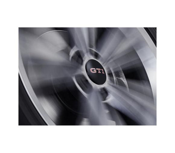 Dynamic Floating Center Caps "GTI Logo" (66mm) - VW / Golf / GTI / R / & More